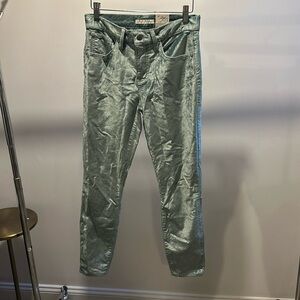 Lucky brand turquoise velvet jean, fit like a 25